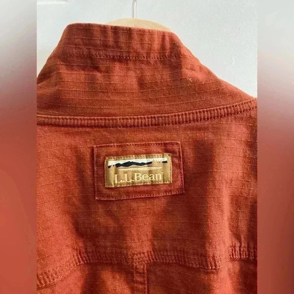 Vintage LL Bean Men's shirt shacket slightly fitted 3XL Reg  pockets mud 513057 - Picture 8 of 9